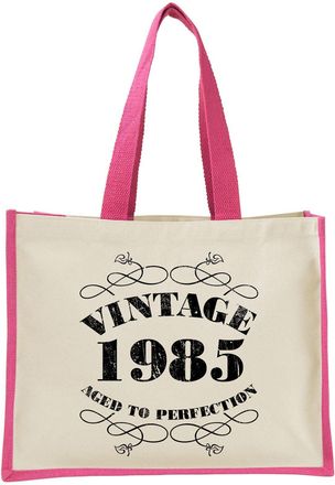 Bang Tidy Clothing 40th Birthday Tote Bag Gifts for Women - Cotton Jute Shoulder Bag, Reusable Bags for Shopping, Gift bags, Book Bag, Travel Bag, Shopper Bags - Vintage