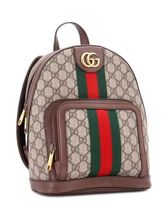 Gucci Ophidia GG Coated Canvas and Leather Small backpack - Bruin
