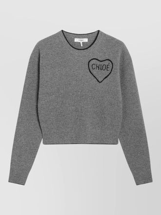 Chlo&eacute; ribbed cropped slim-fit sweater