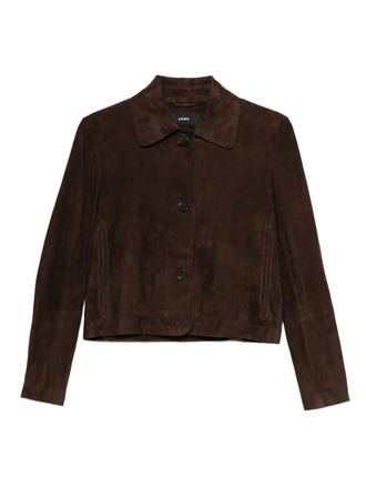 Arma Emy button-fastening suede jacket - women - Goat Skin - 38 - Brown
