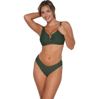 Sunsets Vienna V-Wire Bikini Swimsuit Top - D Cup in Island Green at Nordstrom, Size 34