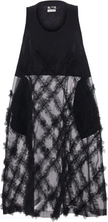 Comme Des Gar&ccedil;ons Canotta in tulle - Nero