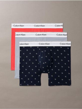 Calvin Klein Mens Icon Cotton Stretch 3-Pack Boxer Brief - Multi - XL