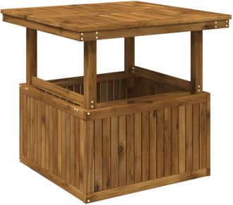 vidaXL Mesa De Caf&eacute; De Jard&iacute;n De Madera De Acacia Altura Ajustable Vidaxl