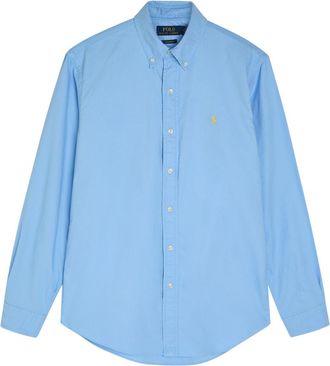 Polo Ralph Lauren Logo-embroidered Cotton Shirt - Light Blue - XL