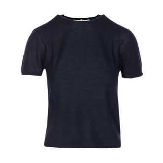 Lisa Yang Crew Neck Short Sleeve T-Shirt - female - Lisa Yang - T-Shirts - Blue - XS - Tops