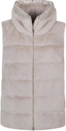 Herno Nepbont Donsvest - Dames - Bodywarmers - Beige - M - Nepbont - Jassen