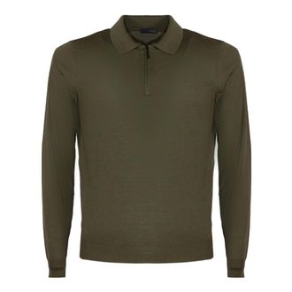 Drumohr Polo Shirts, male, Green, Size: 3XL Virgin wool polo shirt