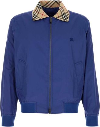 Burberry Giacca Bomber in Cotone - - Jackets - Uomo - Blu - L