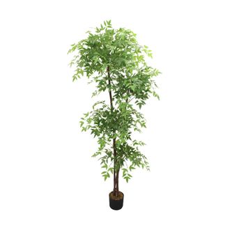 Mobili Rebecca Mobili Rebecca - Planta Artificial De Nandina Rebecca Mobili Zamrud 150x50x50 Peva Madera Verde Marr&oacute;n