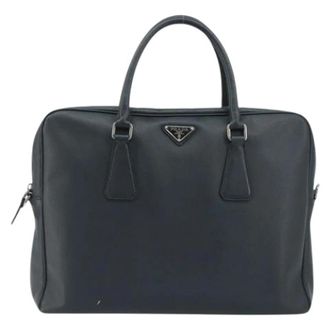 Prada Pre-owned Leren Handtas - Dames - Vintage Handtas - Blauw - ONE Size - Leer - Vintage