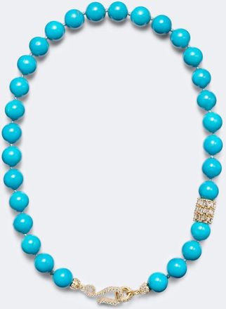Suzanne Kalan Collar de oro de 18 ct con turquesas y diamantes