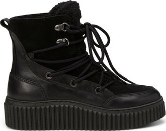 Marc O'Polo Black Mo. Bianca N33A Leather Lace-Up Boots