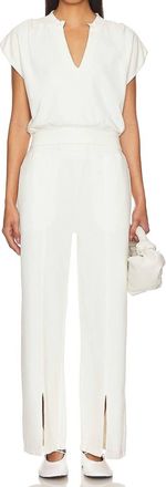 Nation Ltd Lincoln Front Slit Knit Pant In Porcelain