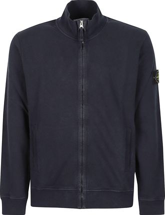 Stone Island Full-Zip High Collar Cotton Sweatshirt