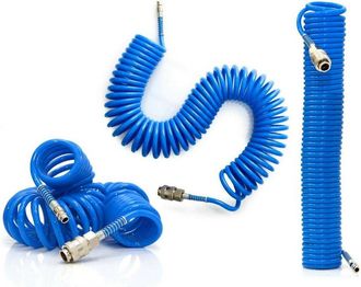 Trade Shop Trade Shop - Tubo Aria Compressa Spirale 20 Metri Flessibile Per Compressore Raccordo Color