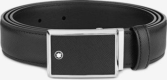 Montblanc Saffianolederg&uuml;rtel mit flacher Schnalle - 30 mm