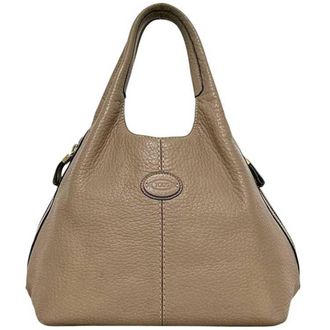 Tod's Beige Sand Leather Tote Bag (Pre-Owned)