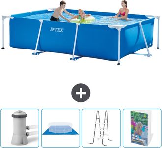 Intex Piscina Con Estructura Rectangular - 300x200x75 Cm - 7-piezas Scb122