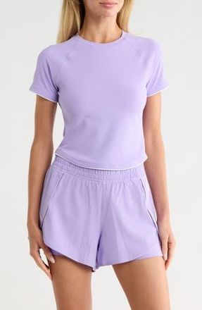 90 Degree by Reflex Nudetech Volley Club Crop T-Shirt in Desert Bloom/White at Nordstrom Rack, Size X-Large