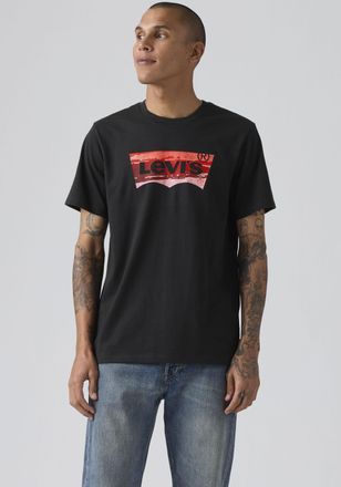 Levi's T-Shirt LEVIS Batwing Logo Tee, Herren, Gr. XXL, coastal filled bw 2 jet schwarz, Jersey, Obermaterial: 100% Baumwolle, normal normal, Rundhals, Shirt