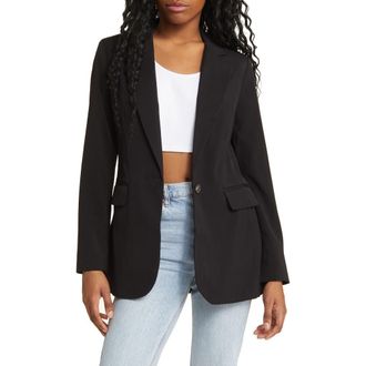 Topshop Tailored Slim Fit Blazer in Black at Nordstrom, Size 2 Us