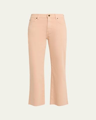 Kobi Halperin Mika Flare-Leg Raw Hem Crop Pants
