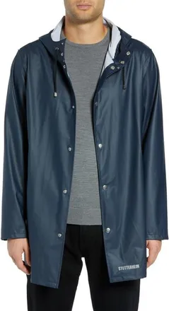 Stutterheim Stockholm Lightweight Raincoat in Navy at Nordstrom, Size Xx-Large