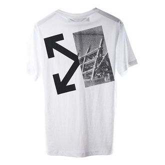Off-white C/O Virgil Abloh MenS White Splitted Arrows Over Tee OMAA038E191850100110