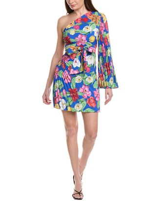 Milly Milly Linden Tulip Rosette Pleated Mini Dress