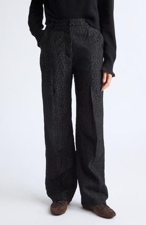 Cecilie Bahnsen Darmela Begonia Jacquard Pants in Black at Nordstrom, Size 12