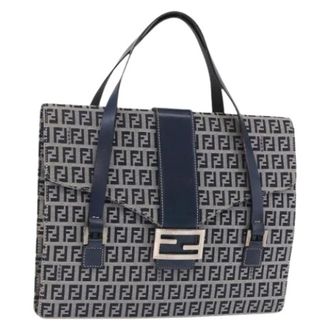 Fendi Bolso de mano Pre-owned Zucchino Canvas - Pre-owned - Mujer - Azul - ONE SIZE