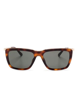 Saint Laurent Eyewear Zonnebril met vierkant montuur - Bruin