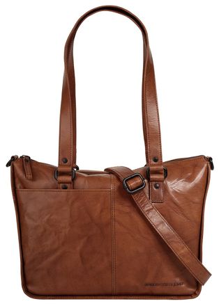 Spikes & Sparrow Shopper SPIKES & SPARROW, Damen, Gr. B/H/T: 35cm x 24cm x 10cm onesize, braun (cognac), Leder, vintage, Taschen Shopper, echt Leder