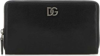 Dolce & Gabbana Wallets & Cardholders, male, Black, Size: ONE SIZE Logo Leather Wallet