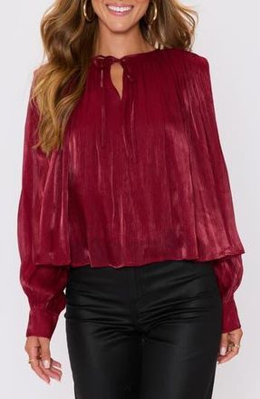 VICI Collection Metallic Satin Top in Ruby at Nordstrom Rack, Size X-Small