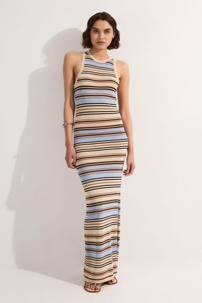 Karen Millen Womens Petite Lightweight Stitch Detail Dress - Blue - Size X-Small