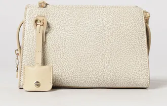 Borbonese Mini borsa a tracolla in nylon riciclato a pois con charm