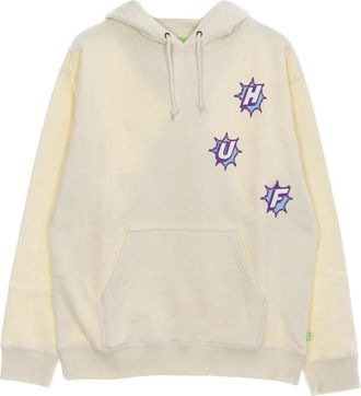 HUF Off White Hoodie met Kangoeroezak - Heren - Hoodies - Beige - XL - Katoen - Hoodies & sweatvesten