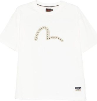 Evisu ht Seagull Printed ss Tee w Metal Studs