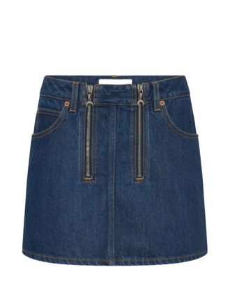 Marine Serre Womens Denim Mini Skirt
