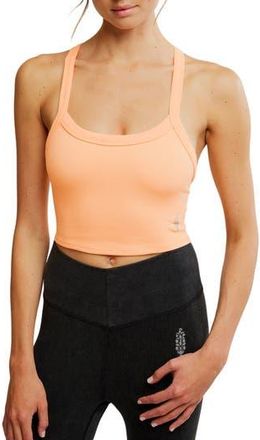 Free People FP Movement All Clear Rib Crop Camisole in Morning Sun at Nordstrom Rack, Size X-Large