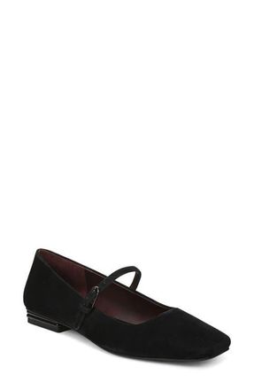 Franco Sarto Tinsley Square Toe Mary Jane Flat in True Black at Nordstrom, Size 8.5