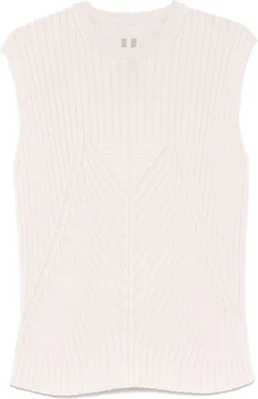 Rick Owens Geribbelde top - Beige
