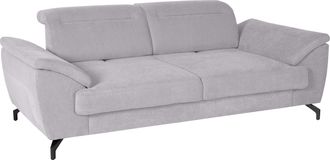 Sit&more 2,5-Sitzer »Percy« 12 cm Fusshöhe, Sitztiefenverstellung, wahlweise Kopfteilverstellung