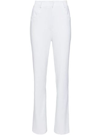 Norma Kamali high waist boot leg jeans - White
