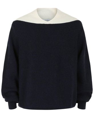 Ferragamo Two-Tone Knit Sweater