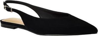 Guess Dorazio Slingback Pointed Toe Suede Flat in Black at Nordstrom, Size 7.5