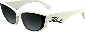 Karl Lagerfeld Womens KL6162S 64 105 Sunglasses - White - One Size