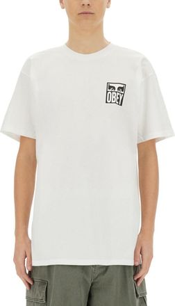 Obey White Crew Neck T-Shirt